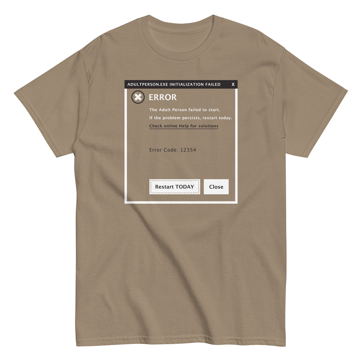Error, Adult Person Failed To Start Men's Classic Tee product image 2