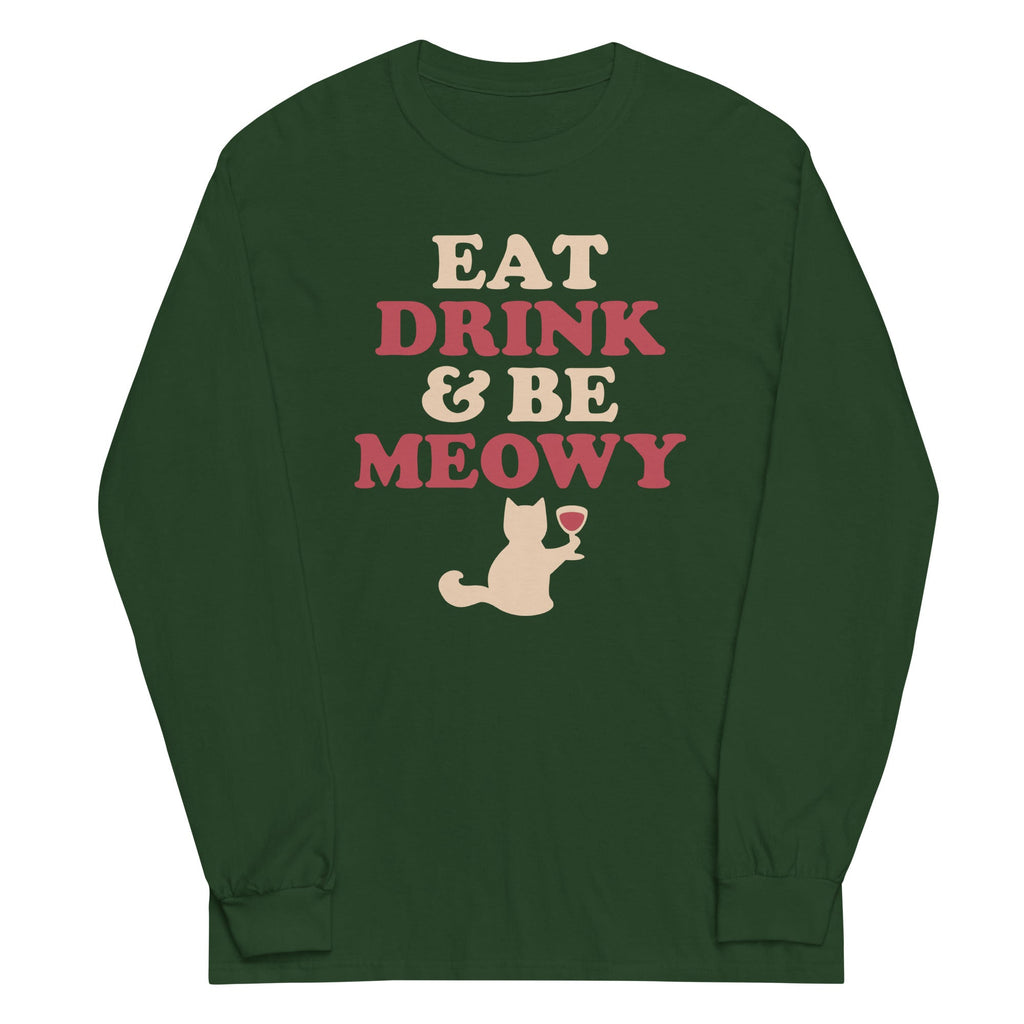 Eat Drink & Be Meowy Unisex Long Sleeve Tee product image 3