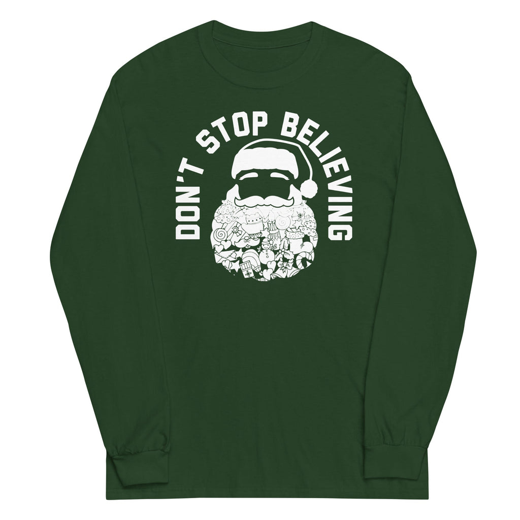 Don't Stop Believing Santa Unisex Long Sleeve Tee product image 2