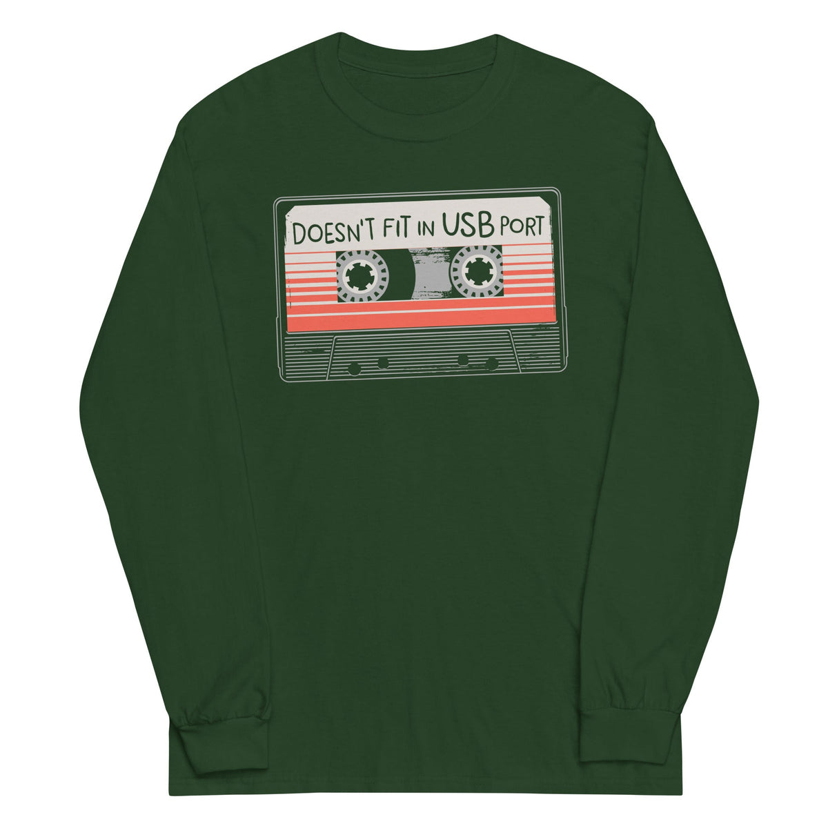 Doesn't Fit In USB Port Unisex Long Sleeve Tee product image 4