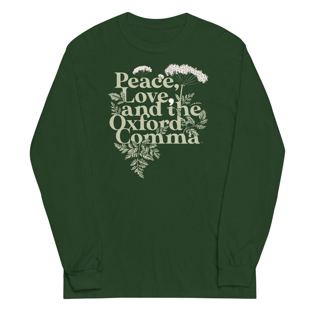 Peace, Love, And The Oxford Comma Unisex Long Sleeve Tee product image 3
