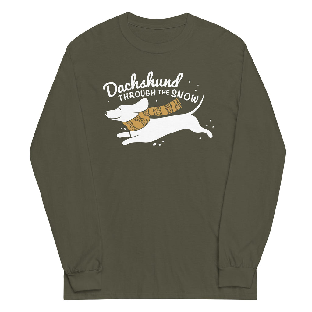 Dachshund Through The Snow Unisex Long Sleeve Tee product image 4