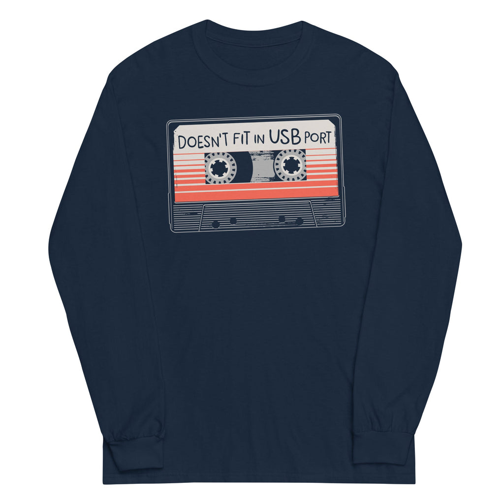Doesn't Fit In USB Port Unisex Long Sleeve Tee product image 3