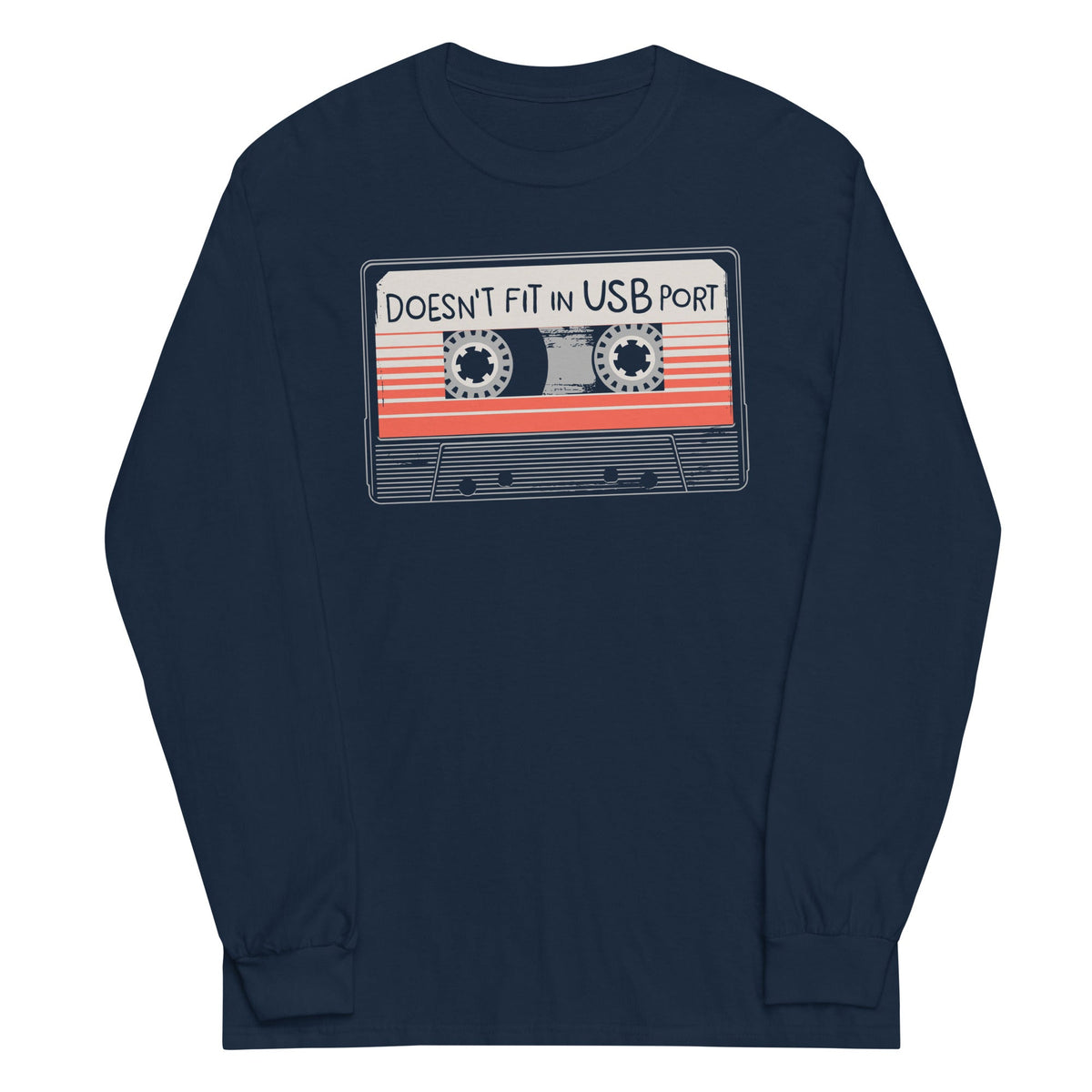 Doesn't Fit In USB Port Unisex Long Sleeve Tee product image 3