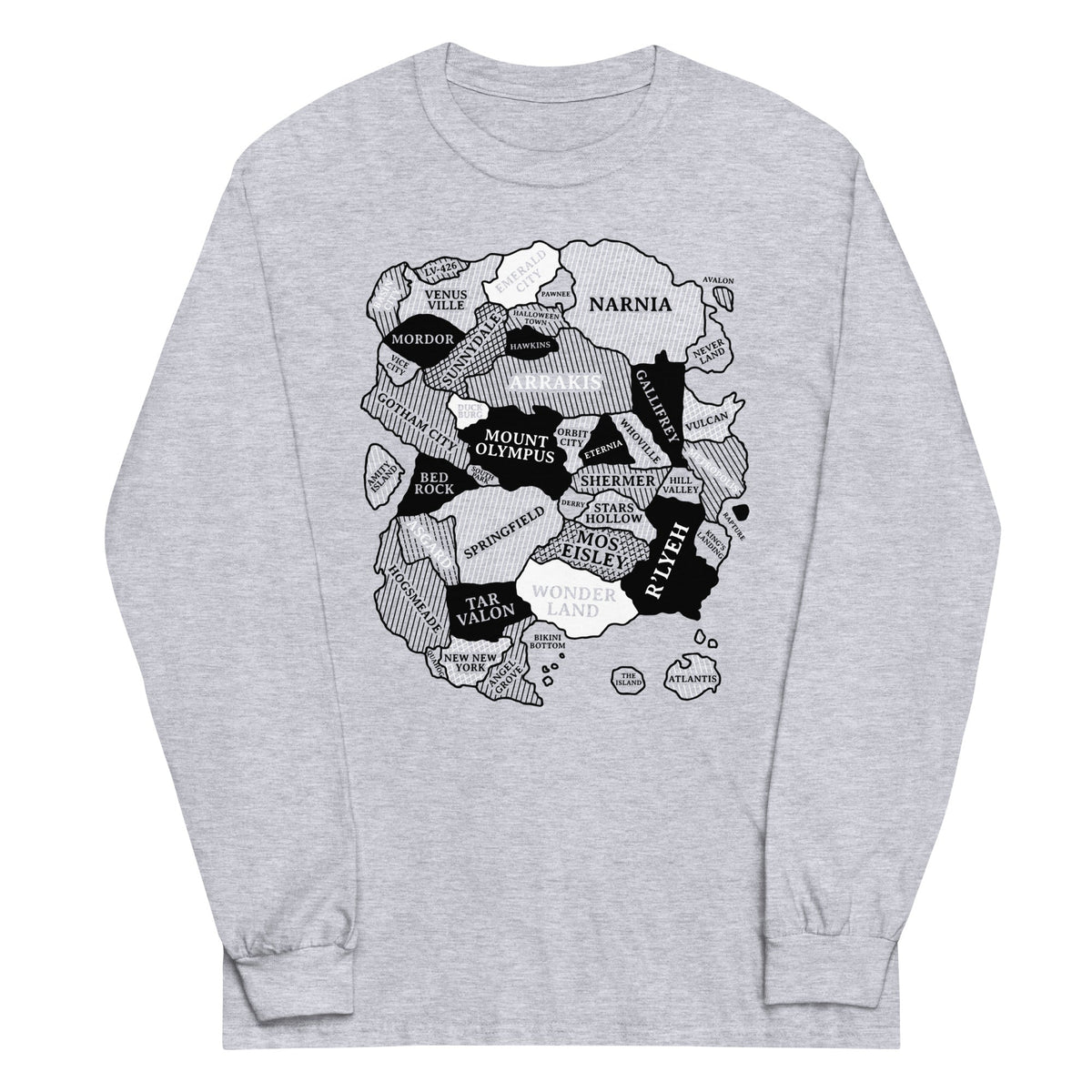 World Map Unisex Long Sleeve Tee product image 2