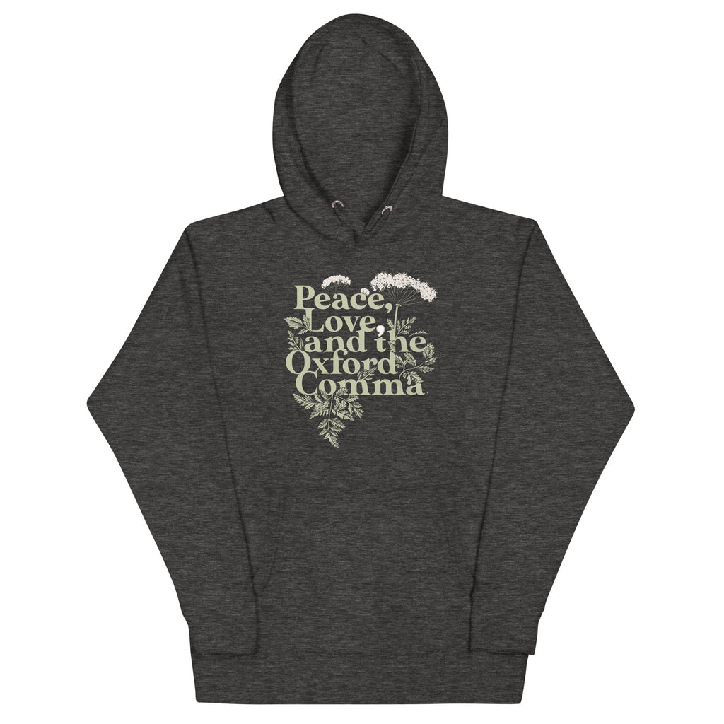 Peace, Love, And The Oxford Comma Unisex Hoodie product image 1