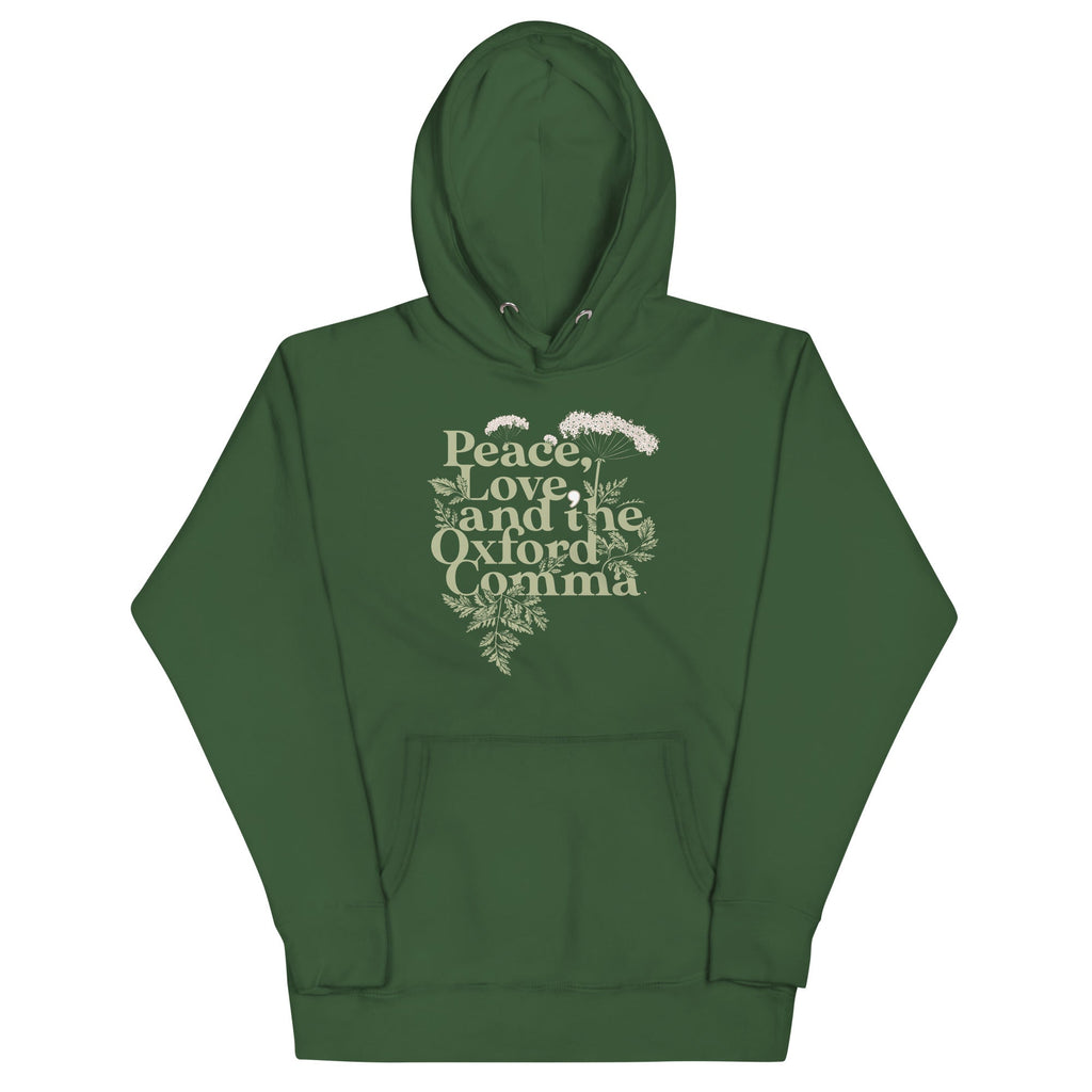 Peace, Love, And The Oxford Comma Unisex Hoodie product image 4