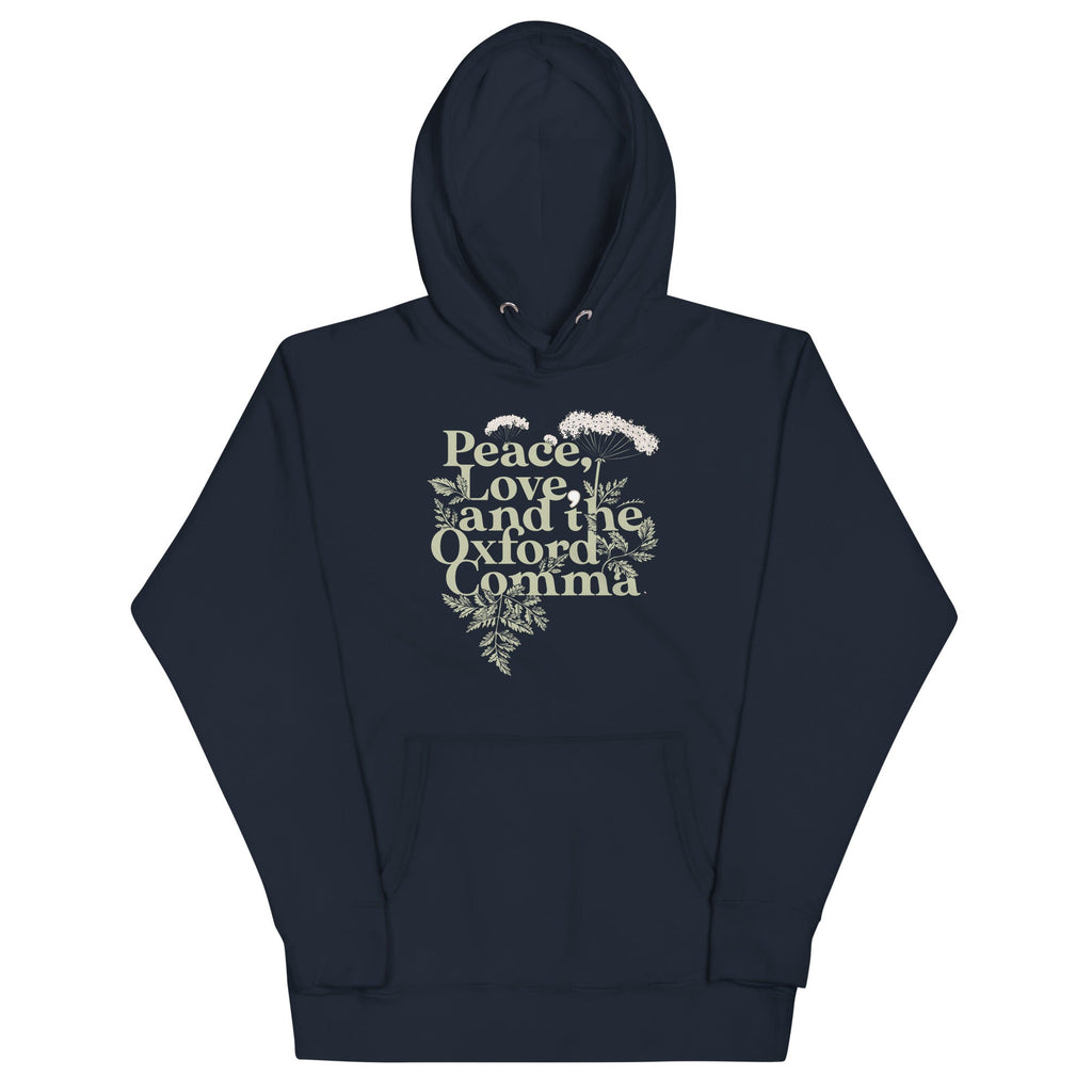 Peace, Love, And The Oxford Comma Unisex Hoodie product image 5