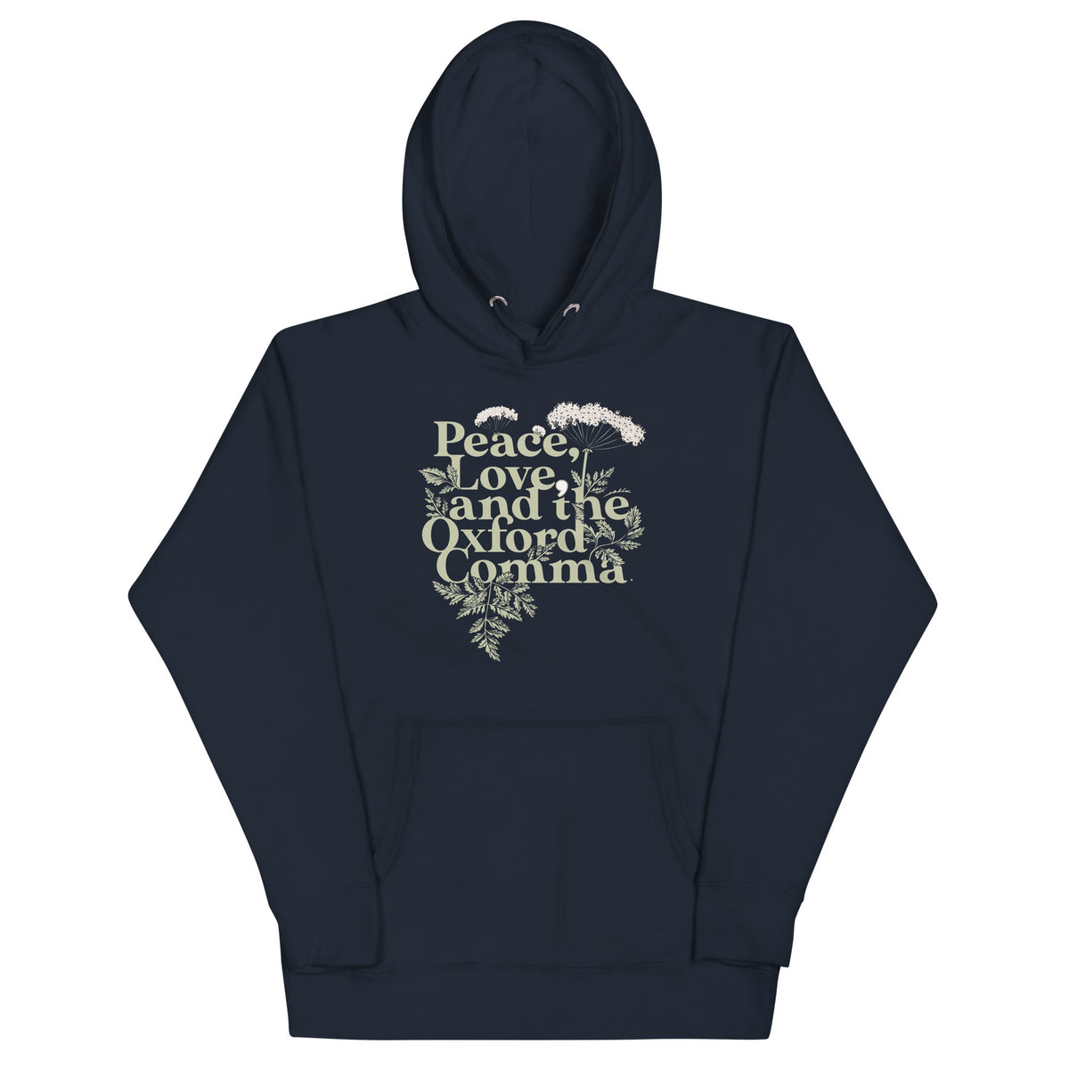Peace, Love, And The Oxford Comma Unisex Hoodie product image 5