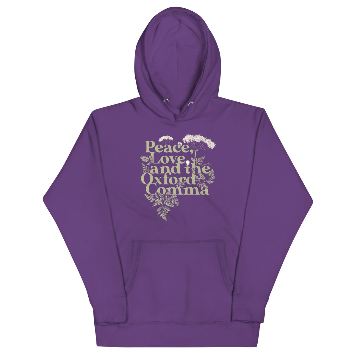 Peace, Love, And The Oxford Comma Unisex Hoodie product image 2