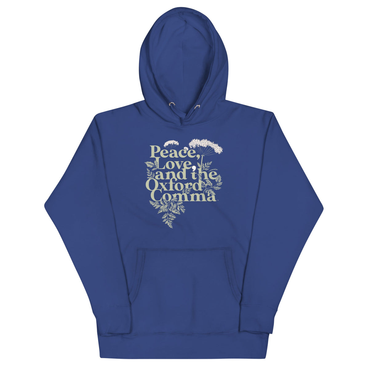 Peace, Love, And The Oxford Comma Unisex Hoodie product image 3