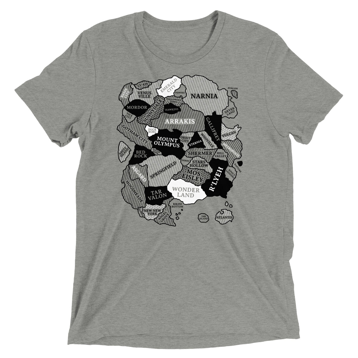 World Map Men's Tri-Blend Tee product image 1