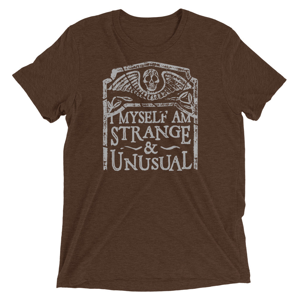 I Myself Am Strange And Unusual Men's Tri-Blend Tee product image 3