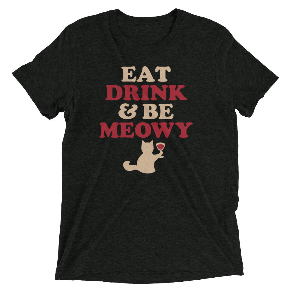 Eat Drink & Be Meowy Men's Tri-Blend Tee product image 2