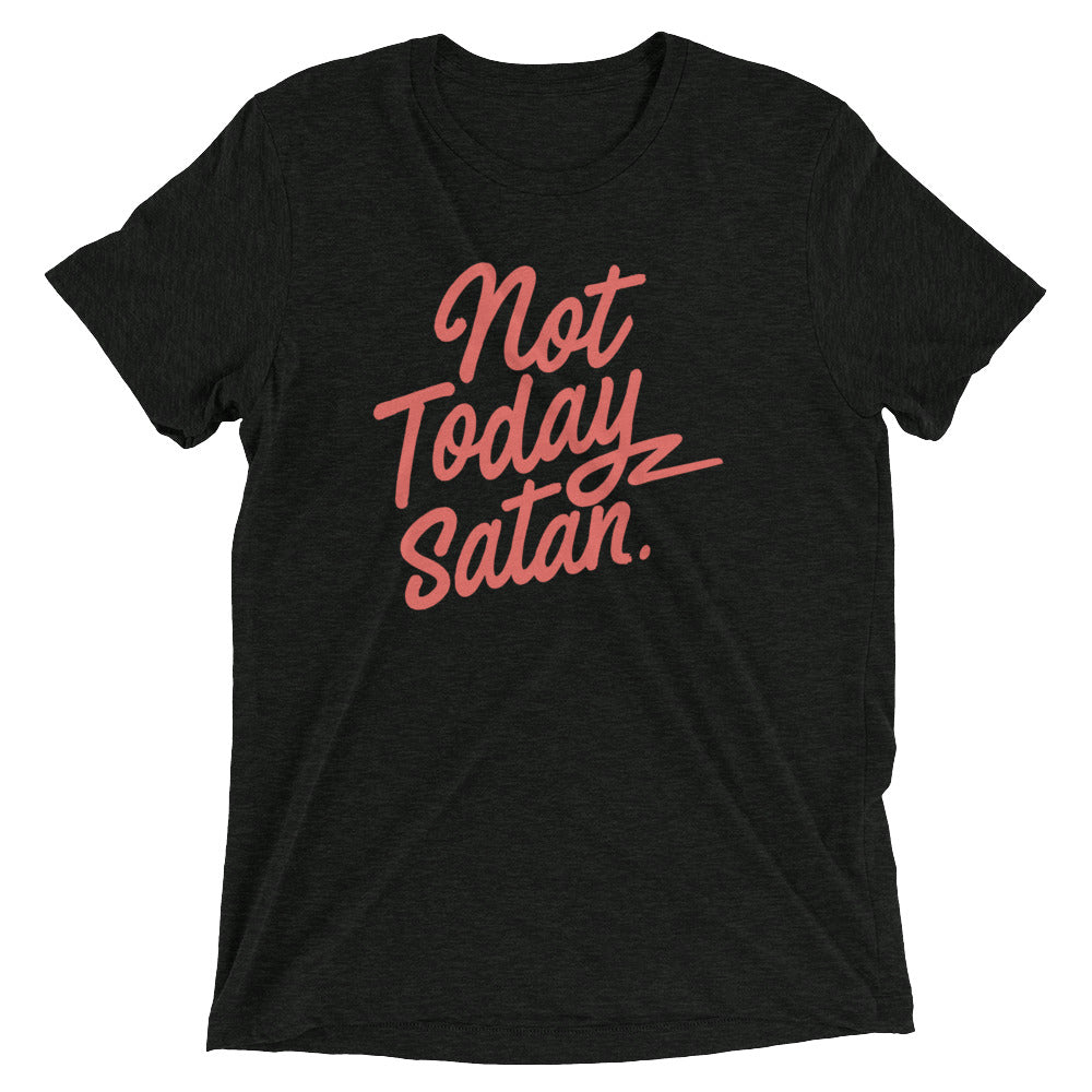 Not Today Satan Men's Tri-Blend Tee product image 2