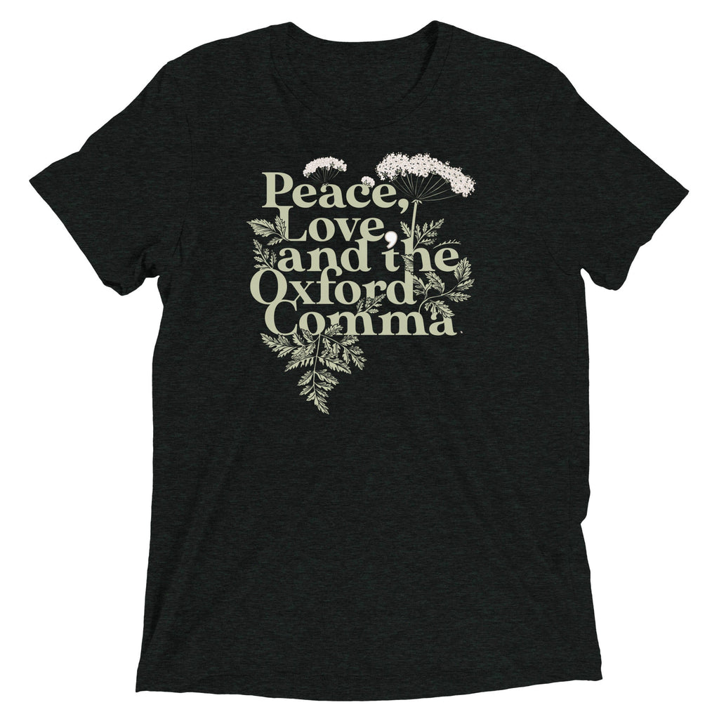 Peace, Love, And The Oxford Comma Men's Tri-Blend Tee product image 2