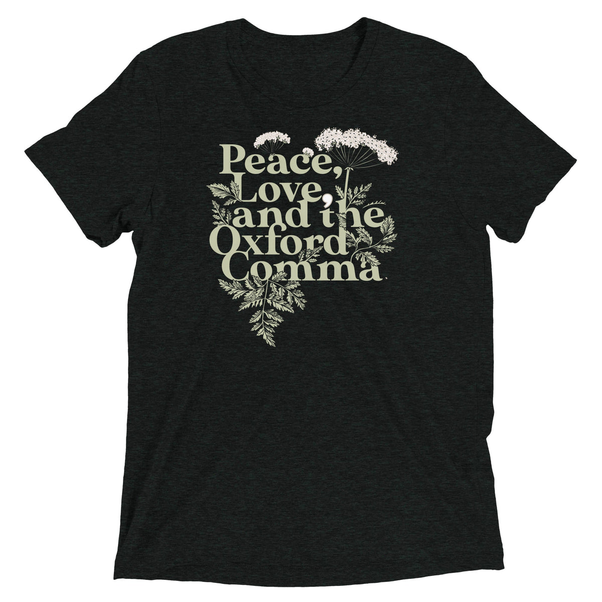 Peace, Love, And The Oxford Comma Men's Tri-Blend Tee product image 2