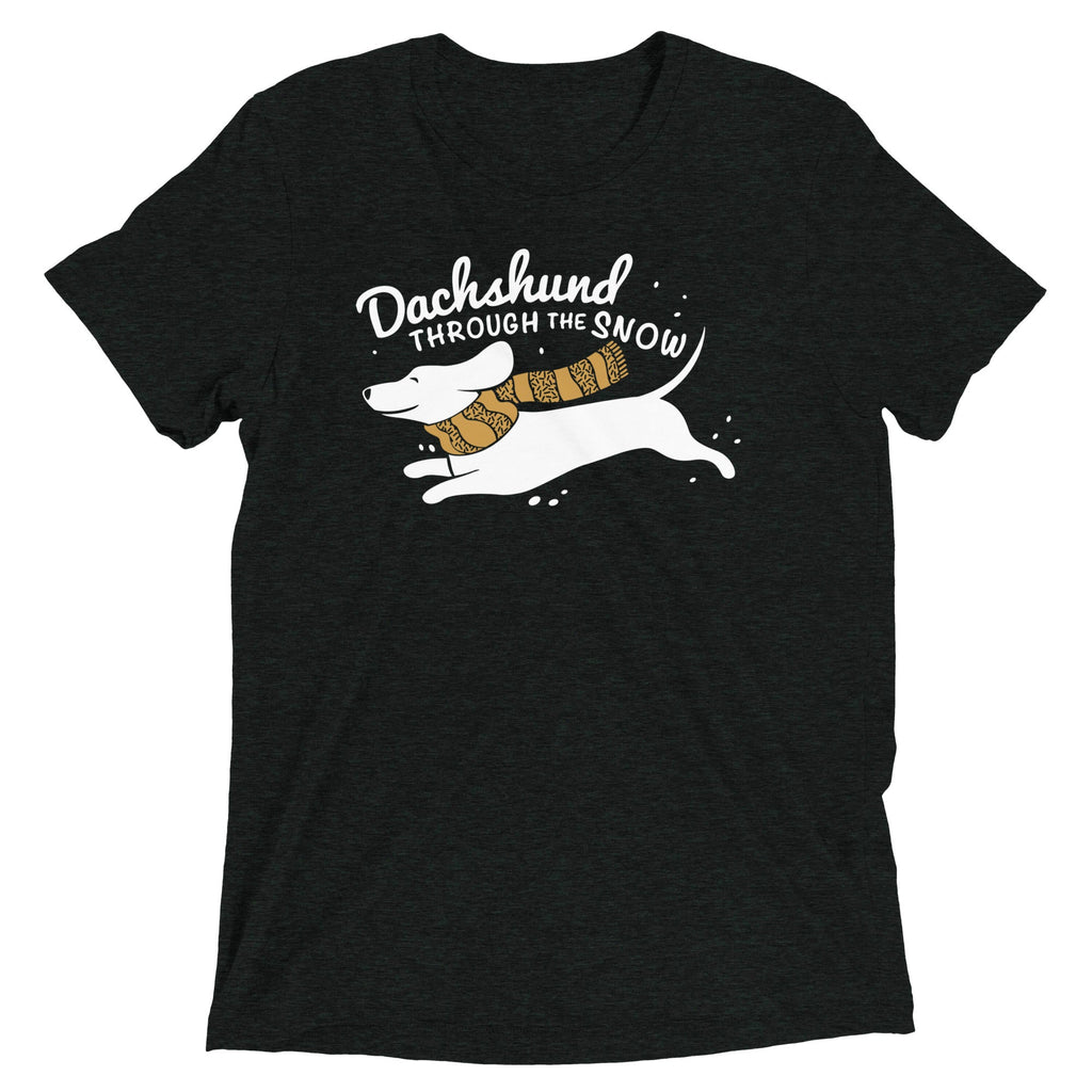 Dachshund Through The Snow Men's Tri-Blend Tee product image 1