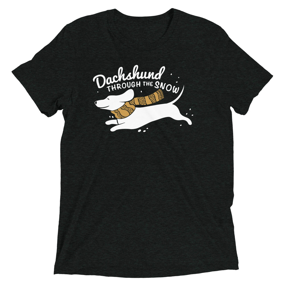 Dachshund Through The Snow Men's Tri-Blend Tee product image 1