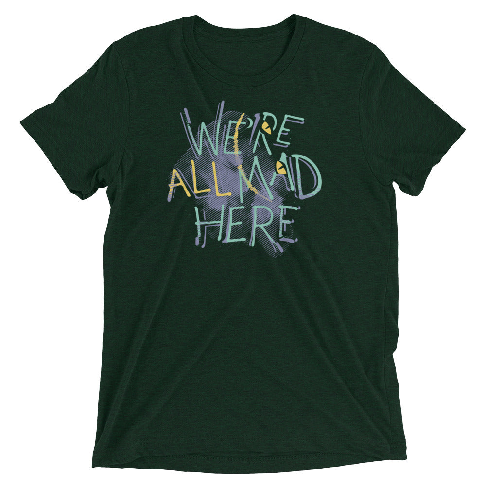 We're All Mad Here Men's Tri-Blend Tee product image 3