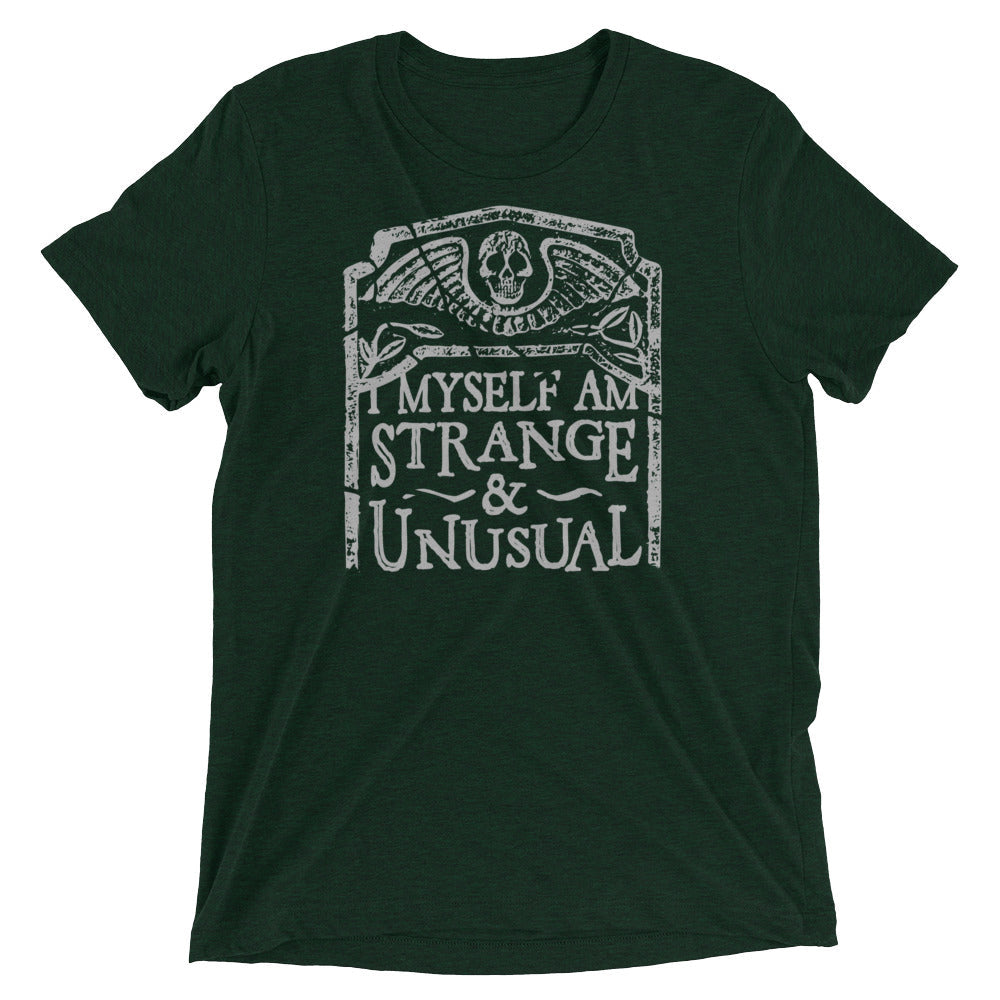 I Myself Am Strange And Unusual Men's Tri-Blend Tee product image 2