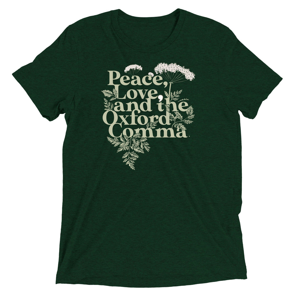 Peace, Love, And The Oxford Comma Men's Tri-Blend Tee product image 3
