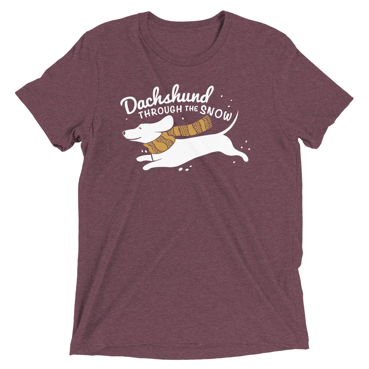 Dachshund Through The Snow Men's Tri-Blend Tee product image 2