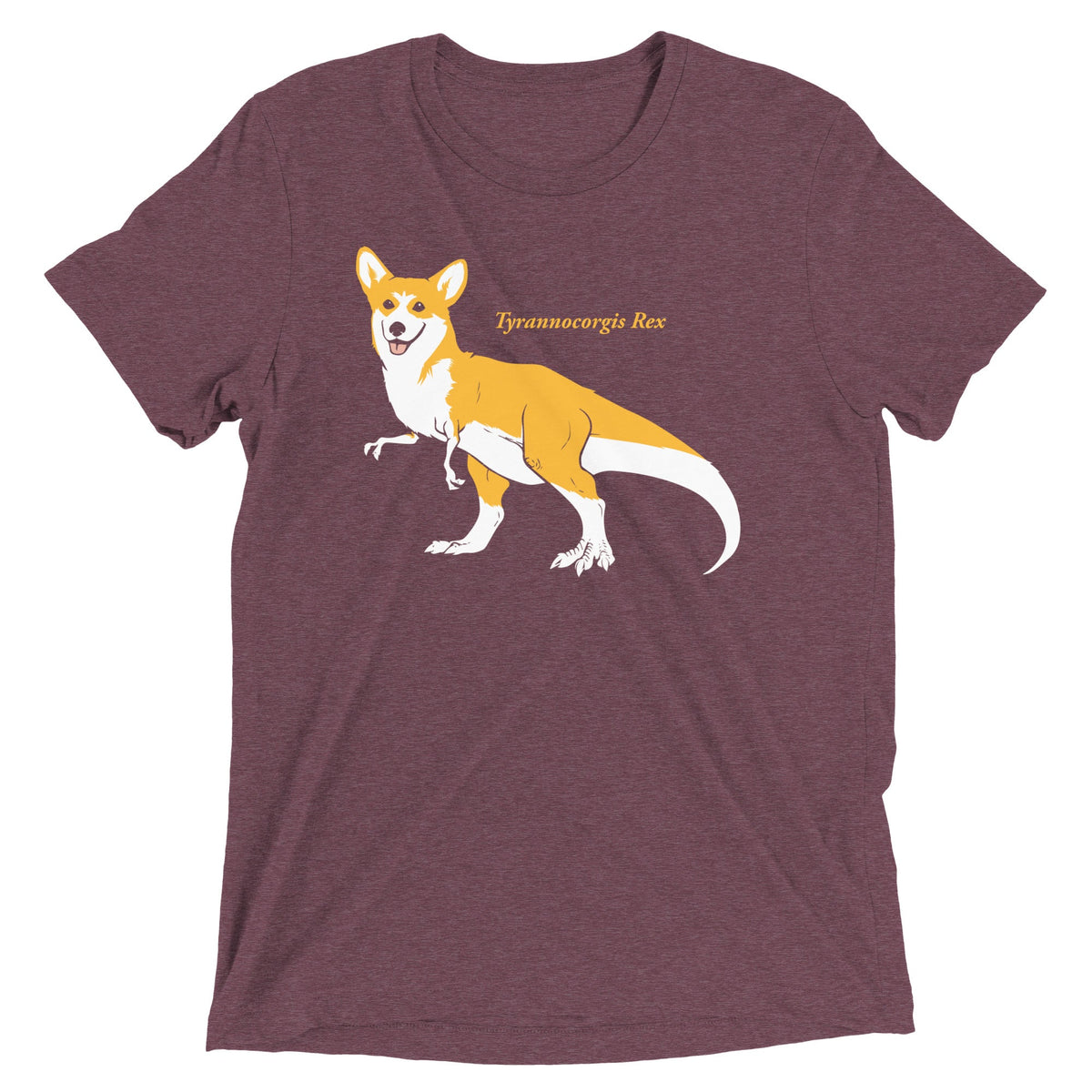 Tyrannocorgis Rex Men's Tri-Blend Tee product image 3
