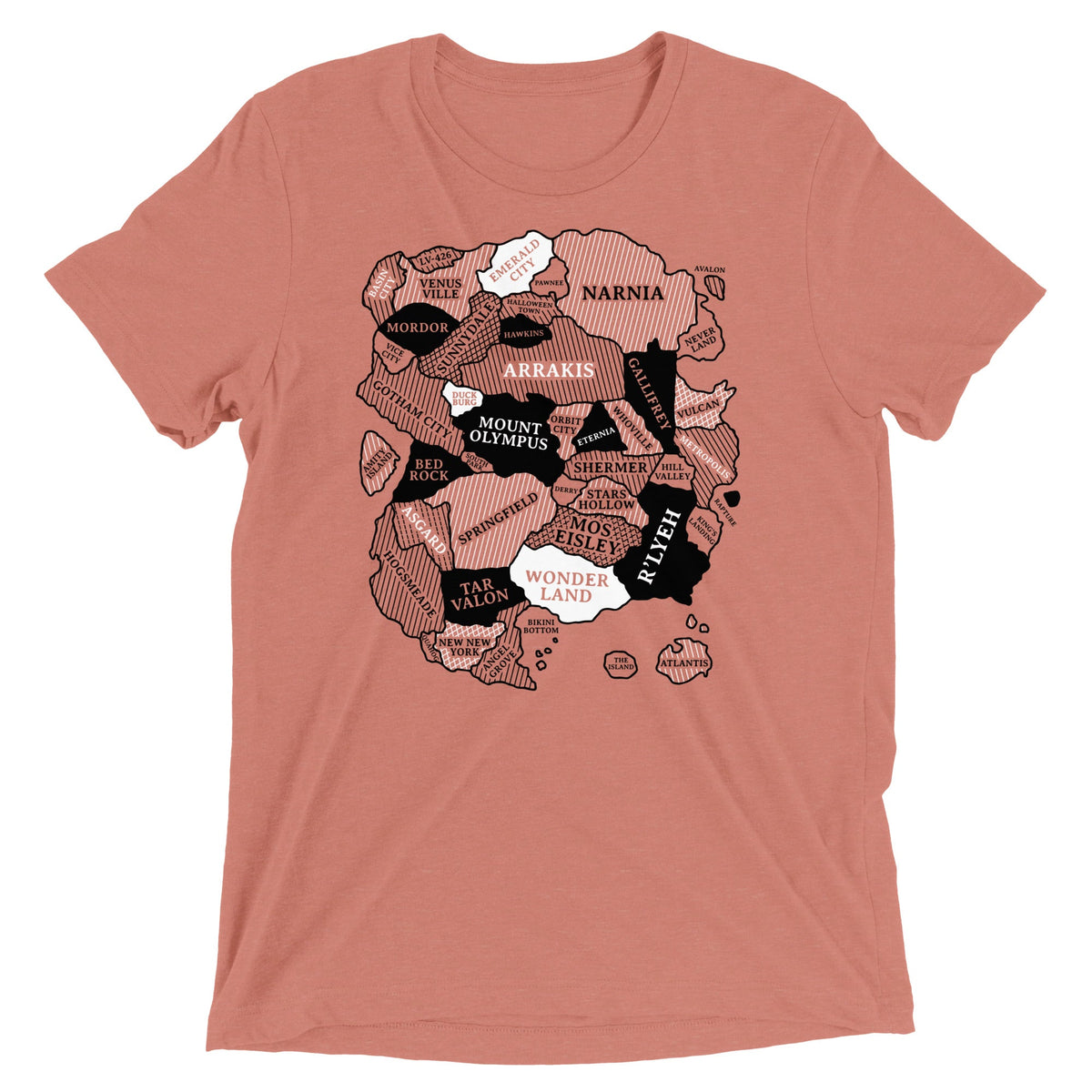 World Map Men's Tri-Blend Tee product image 2