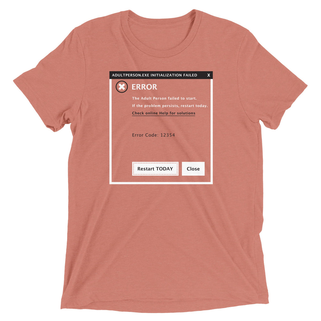 Error, Adult Person Failed To Start Men's Tri-Blend Tee product image 3