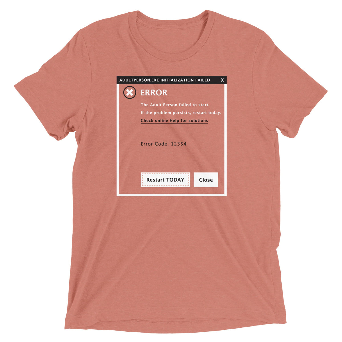 Error, Adult Person Failed To Start Men's Tri-Blend Tee product image 3