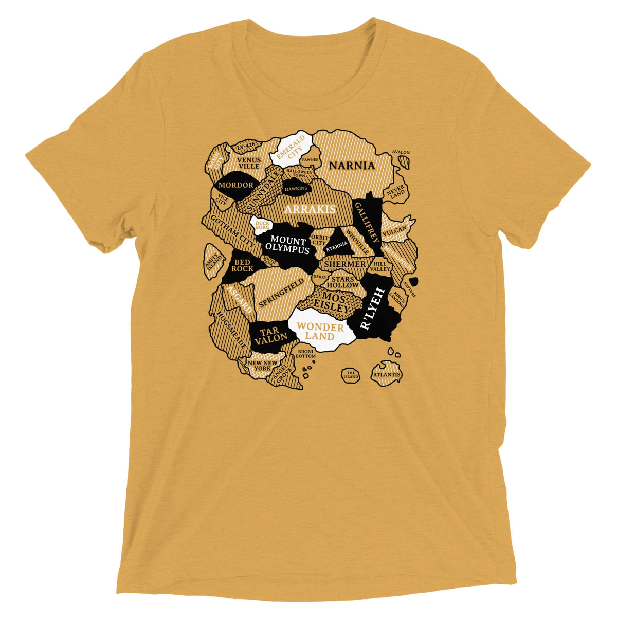 World Map Men's Tri-Blend Tee product image 4