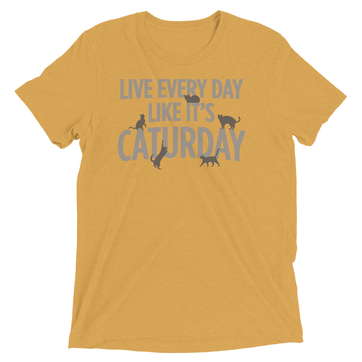 Live Every Day Like It's Caturday Men's Tri-Blend Tee product image 3
