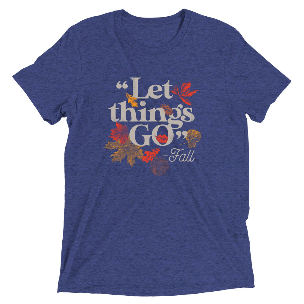 "Let Things Go" -Fall Men's Tri-Blend Tee product image 4