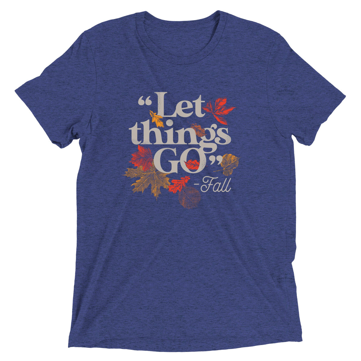 "Let Things Go" -Fall Men's Tri-Blend Tee product image 4