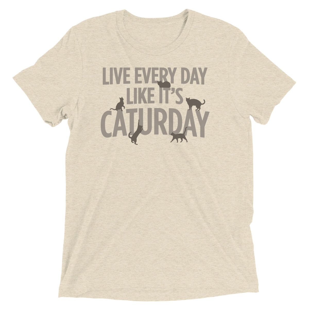 Live Every Day Like It's Caturday Men's Tri-Blend Tee product image 2