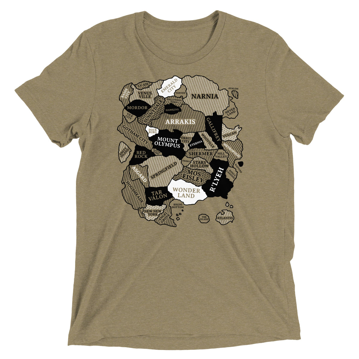 World Map Men's Tri-Blend Tee product image 5