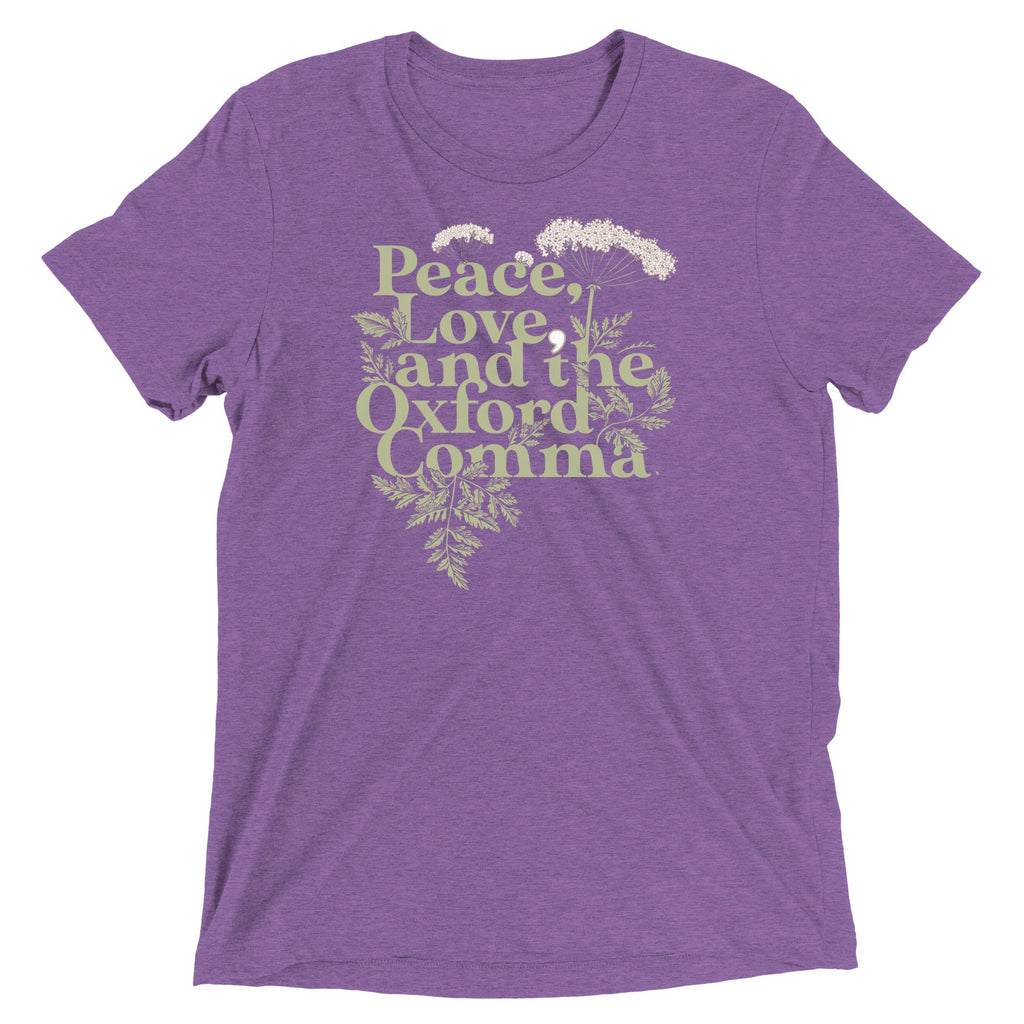 Peace, Love, And The Oxford Comma Men's Tri-Blend Tee product image 5