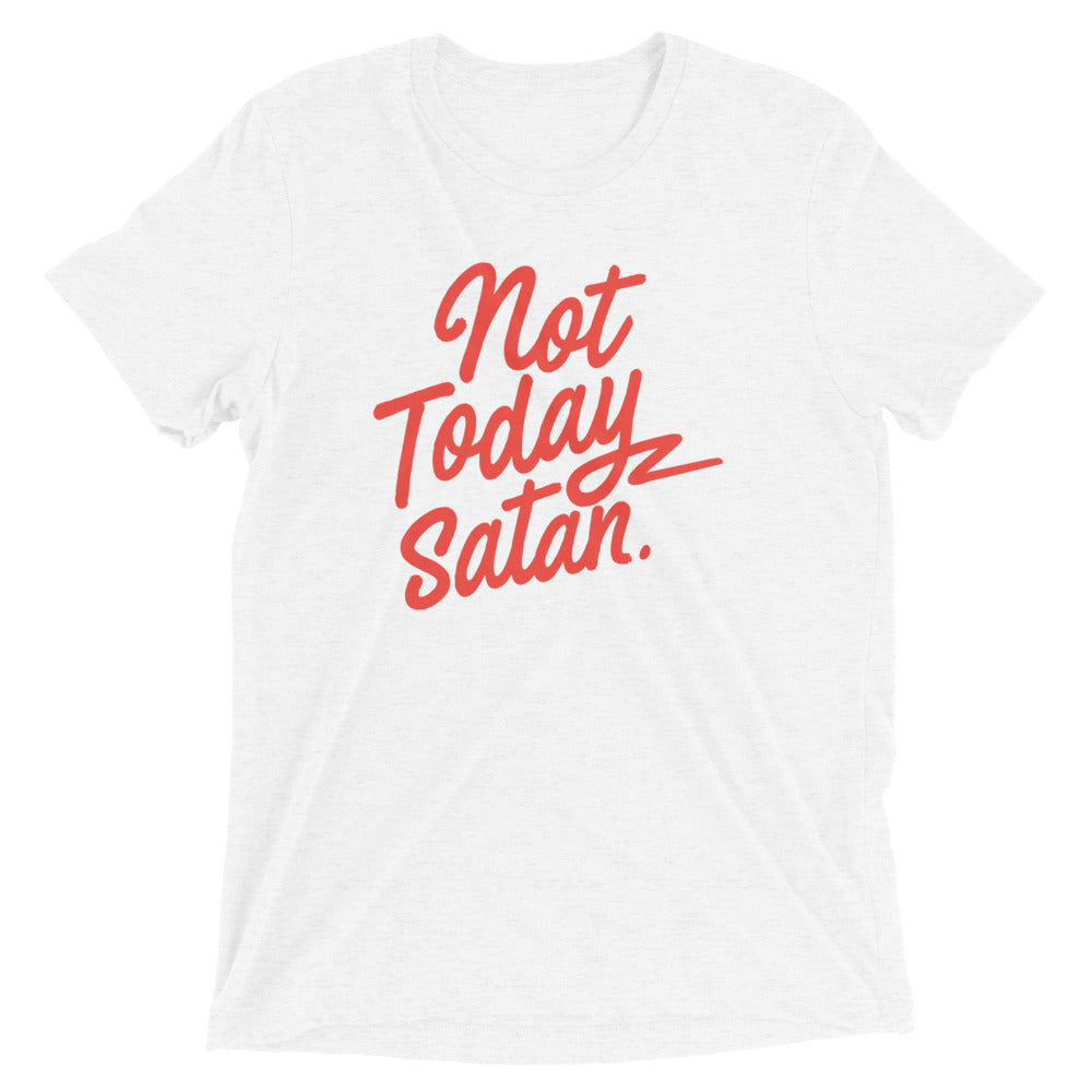 Not Today Satan Men's Tri-Blend Tee product image 4