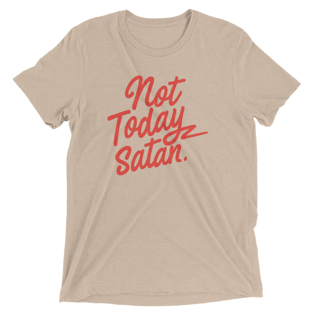 Not Today Satan Men's Tri-Blend Tee product image 3