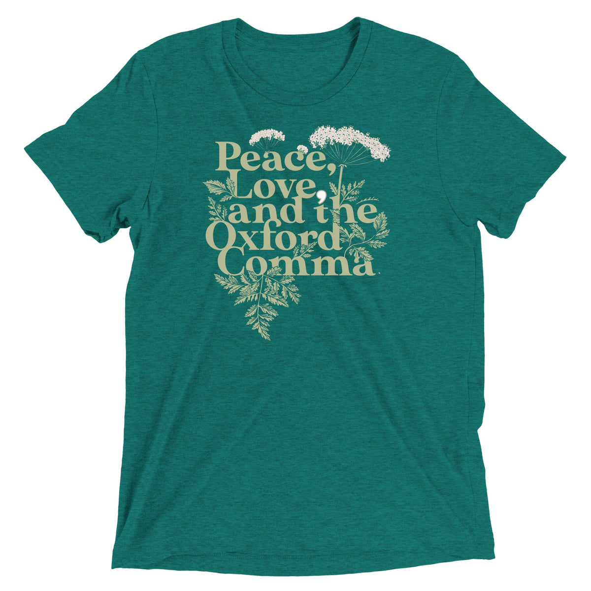 Peace, Love, And The Oxford Comma Men's Tri-Blend Tee product image 6