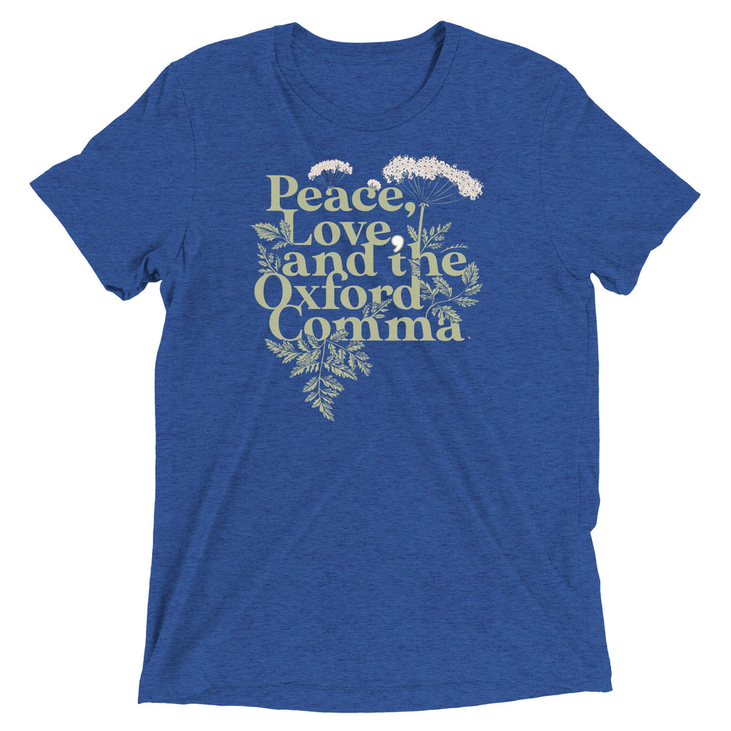 Peace, Love, And The Oxford Comma Men's Tri-Blend Tee product image 7