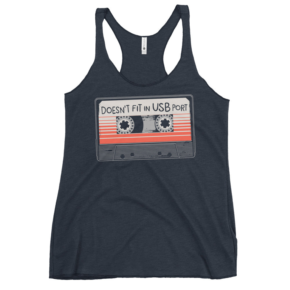Doesn't Fit In USB Port Women's Racerback Tank