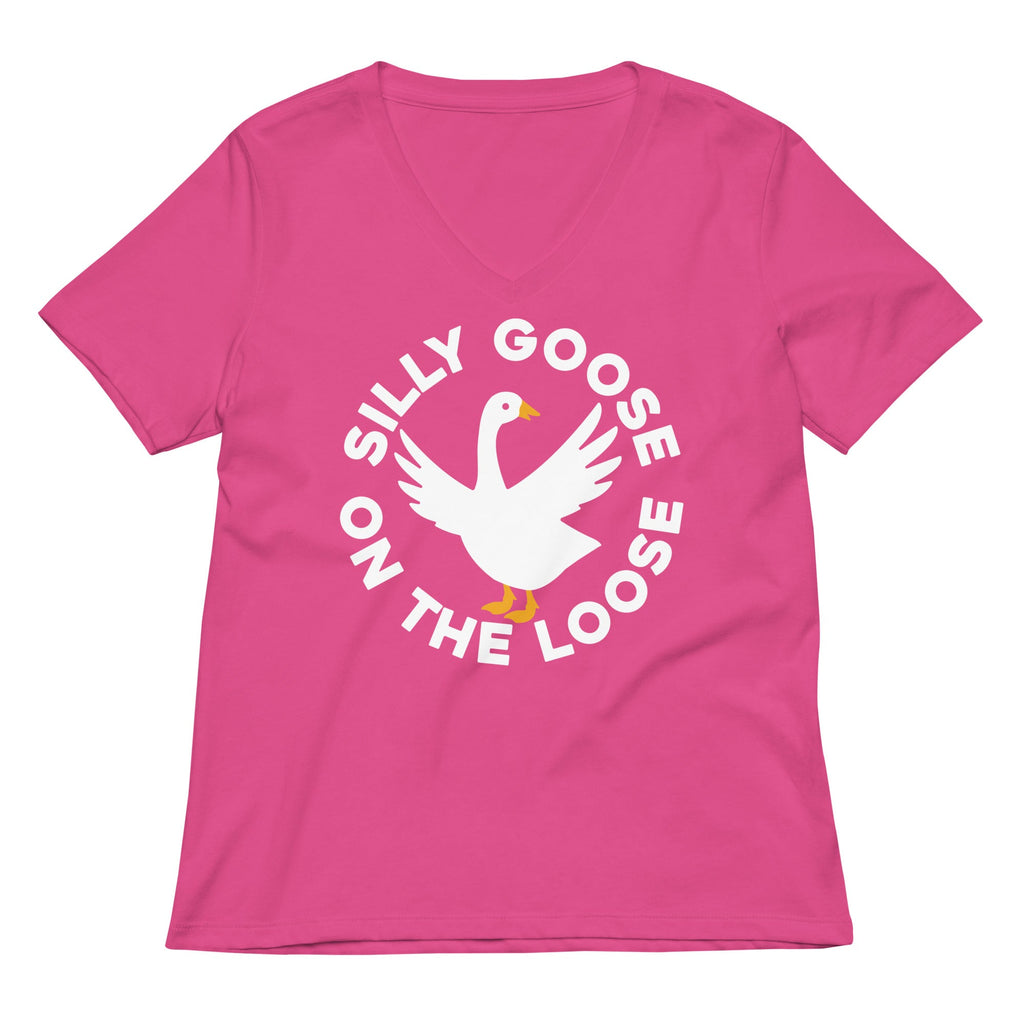 Silly Goose On The Loose Women's V-Neck Tee product image 6