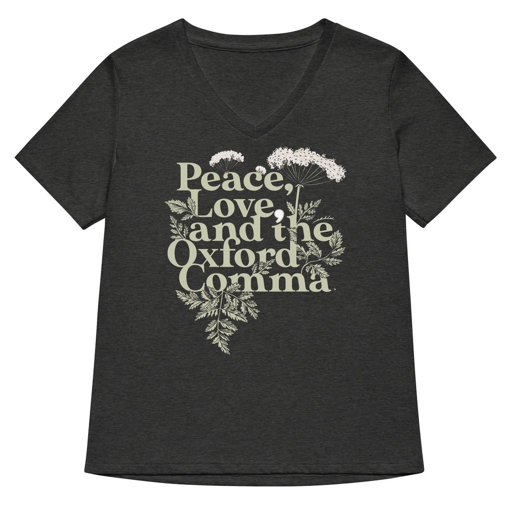 Peace, Love, And The Oxford Comma Women's V-Neck Tee product image 3