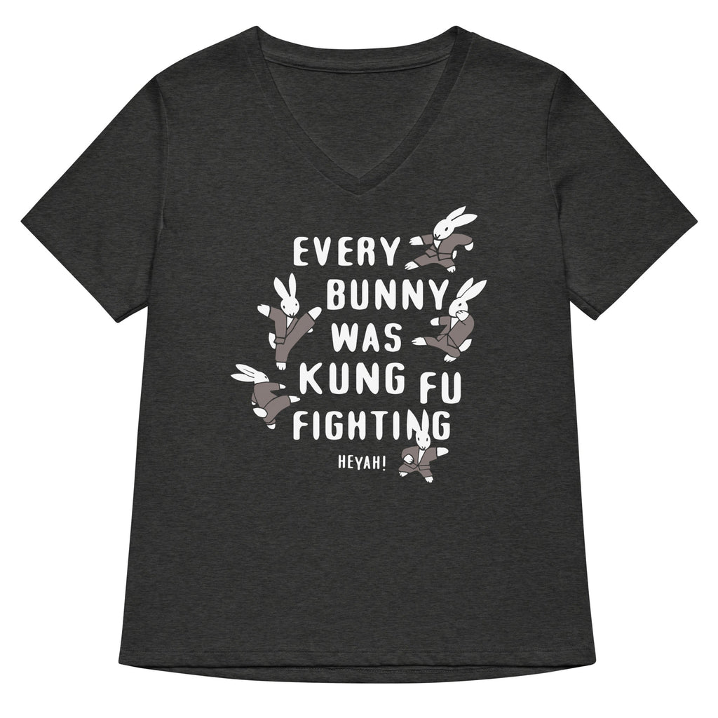 Every Bunny Was Kung Fu Fighting Women's V-Neck Tee product image 3