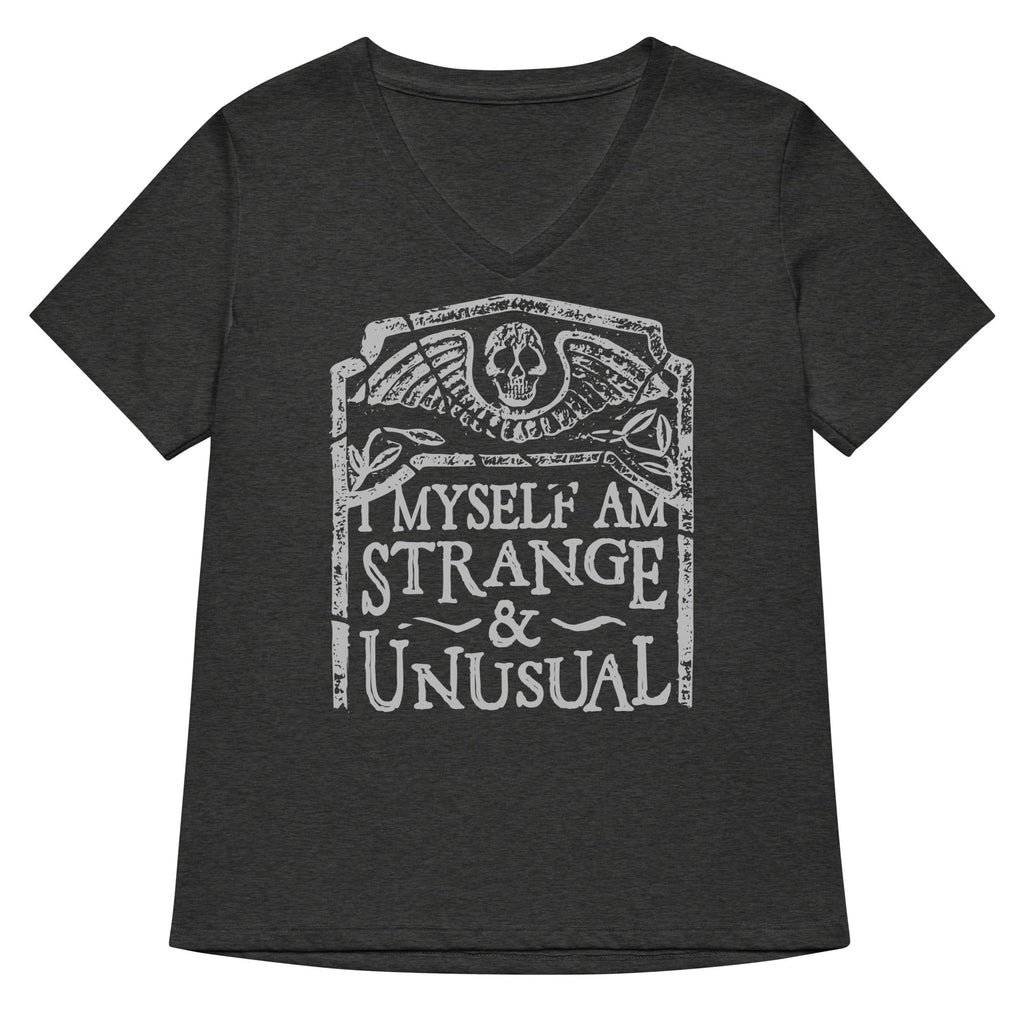 I Myself Am Strange And Unusual Women's V-Neck Tee product image 3