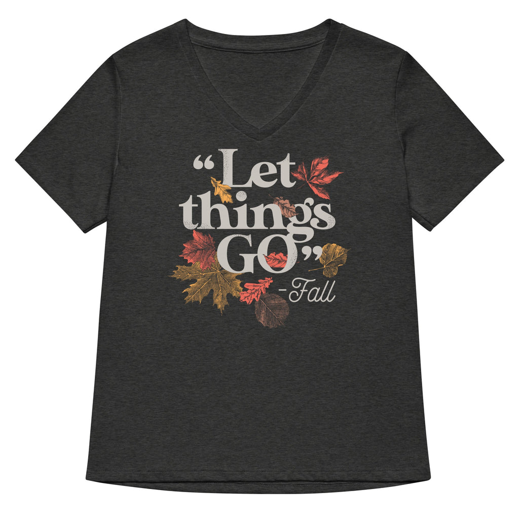 "Let Things Go" -Fall Women's V-Neck Tee product image 3