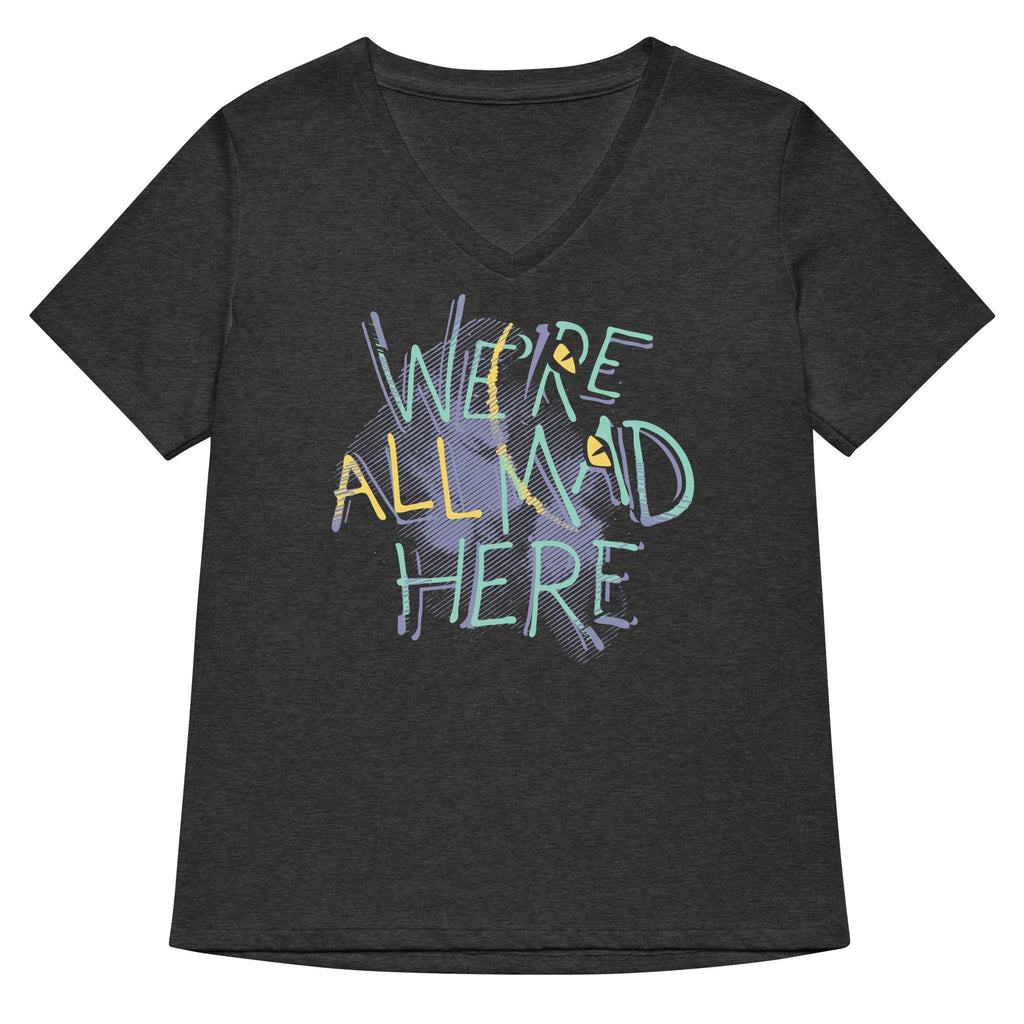 We're All Mad Here Women's V-Neck Tee product image 2