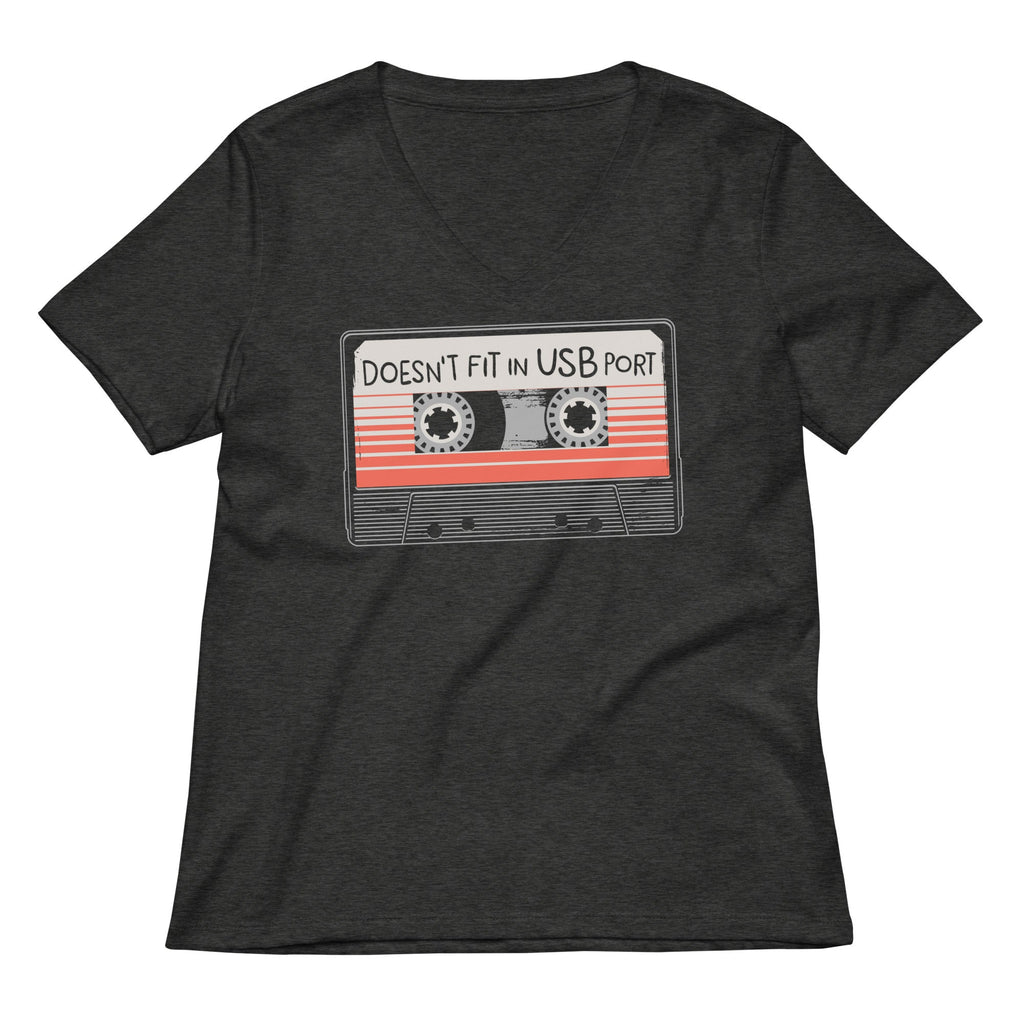 Doesn't Fit In USB Port Women's V-Neck Tee product image 3